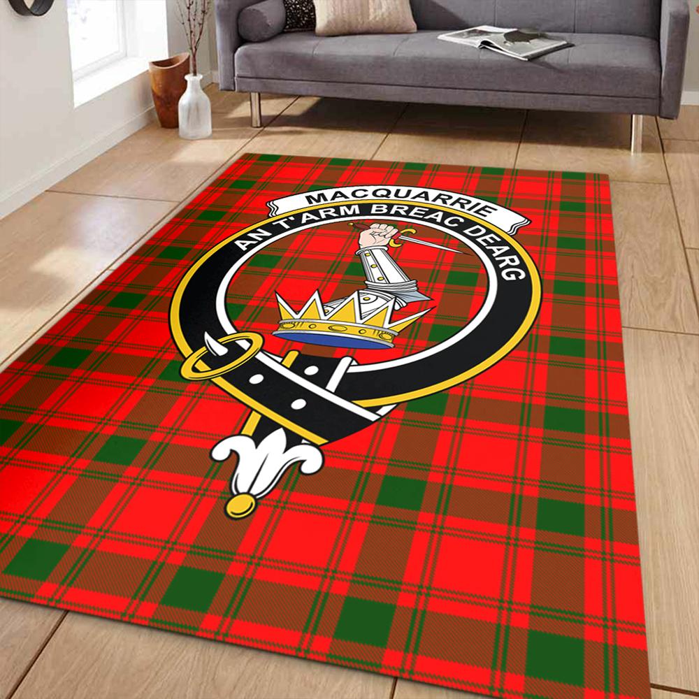 MacQuarrie Modern Tartan Crest Area Rug