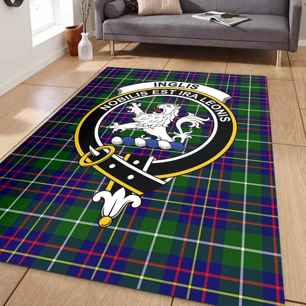 Inglis Modern Tartan Crest Area Rug