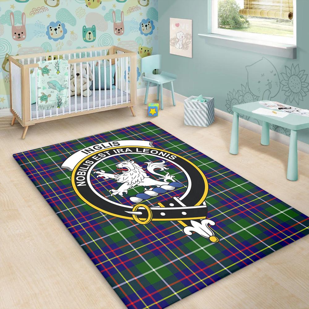 Inglis Modern Tartan Crest Area Rug