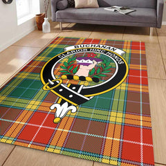 Buchanan Old Sett Tartan Crest Area Rug