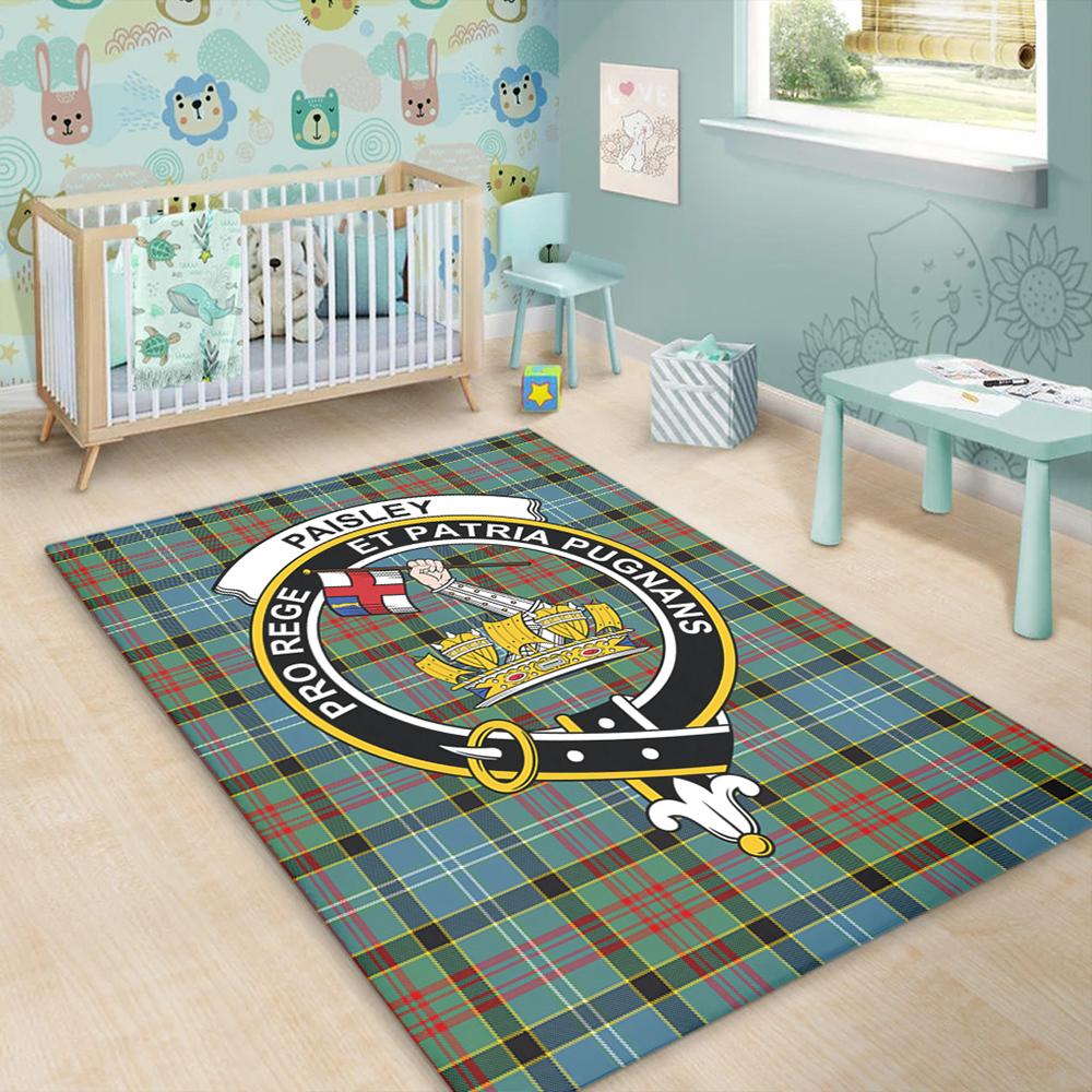 Paisley District Tartan Crest Area Rug