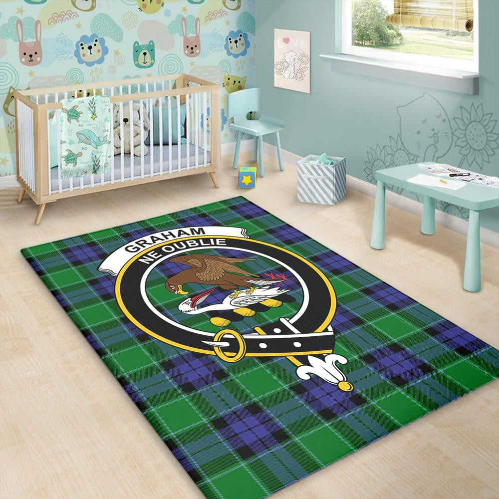 Graham of Menteith Modern Tartan Crest Area Rug