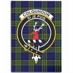 Colquhoun Modern Tartan Crest Area Rug