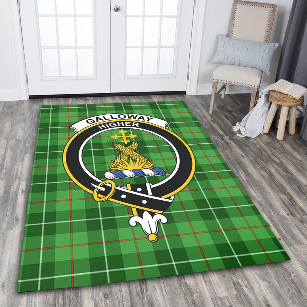 Galloway District Tartan Crest Area Rug
