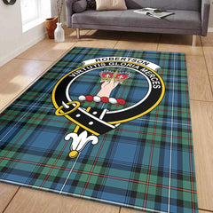 Robertson Hunting Ancient Tartan Crest Area Rug