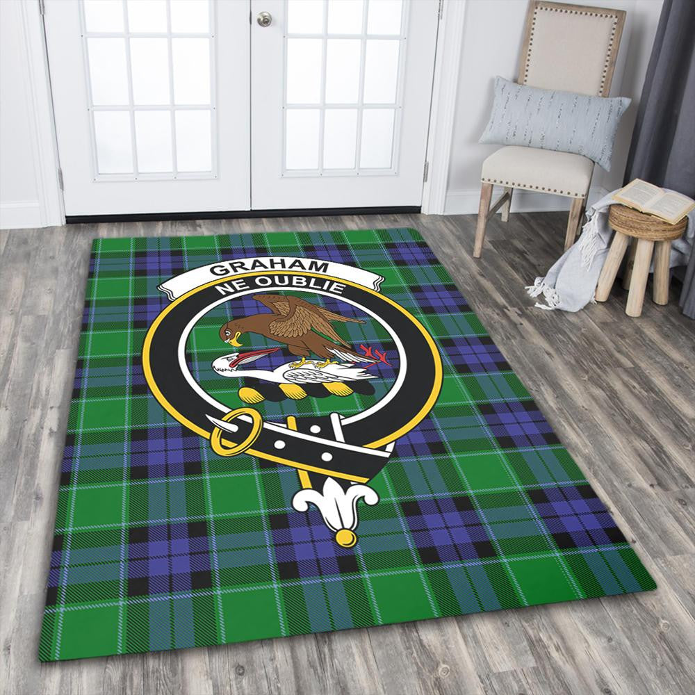 Graham of Menteith Modern Tartan Crest Area Rug