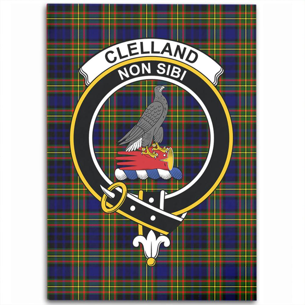 Clelland Modern Tartan Crest Area Rug