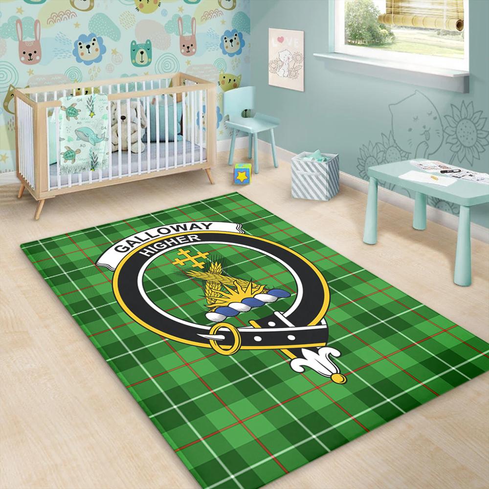 Galloway District Tartan Crest Area Rug