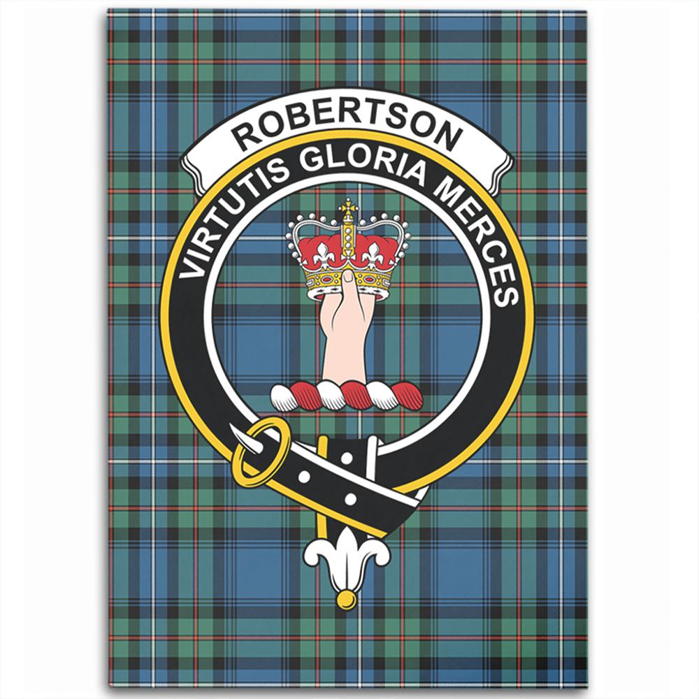 Robertson Hunting Ancient Tartan Crest Area Rug