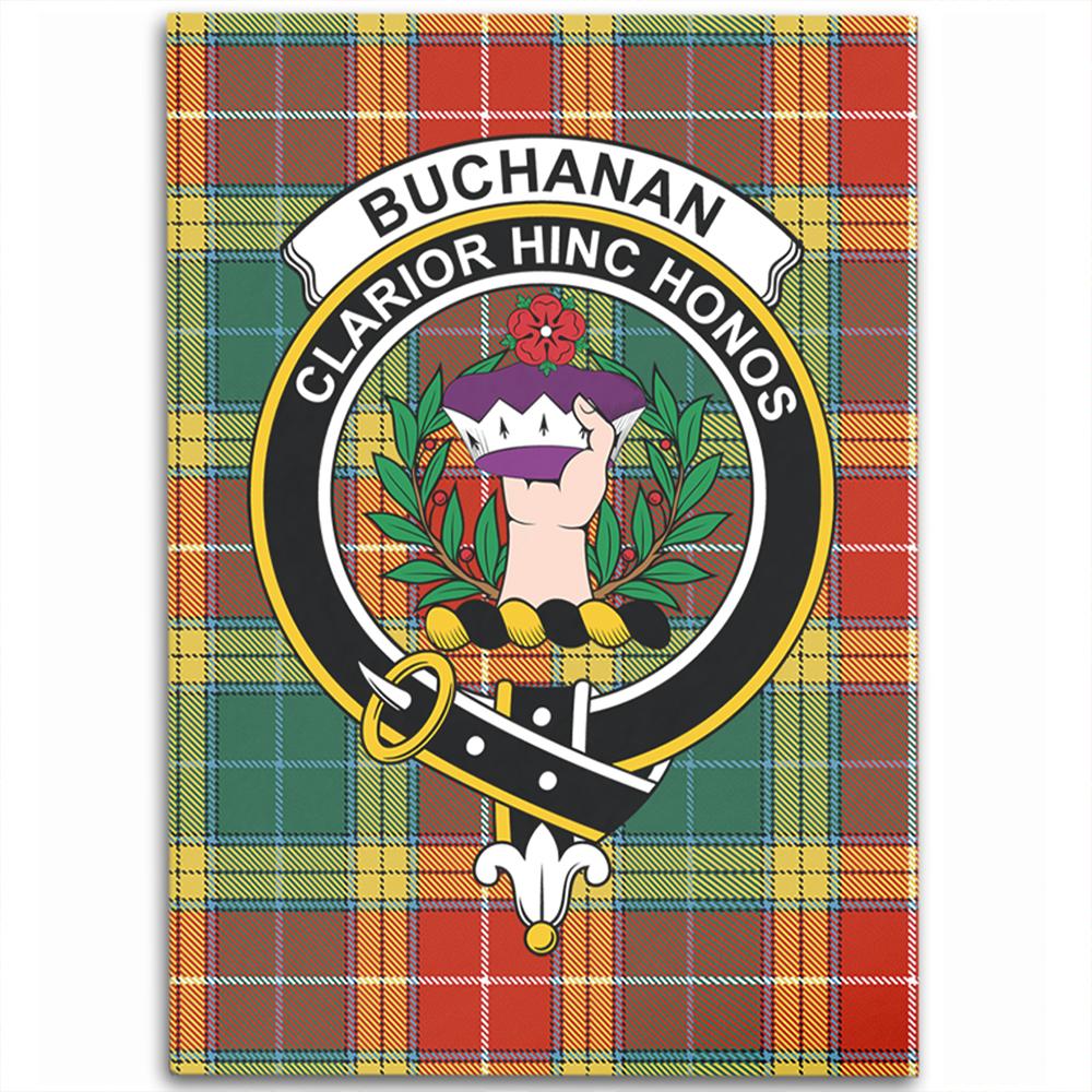 Buchanan Old Sett Tartan Crest Area Rug