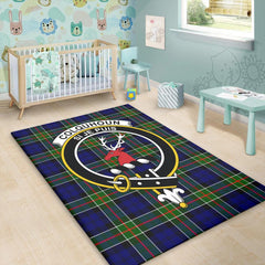 Colquhoun Modern Tartan Crest Area Rug