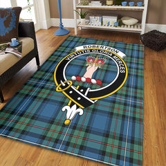 Robertson Hunting Ancient Tartan Crest Area Rug