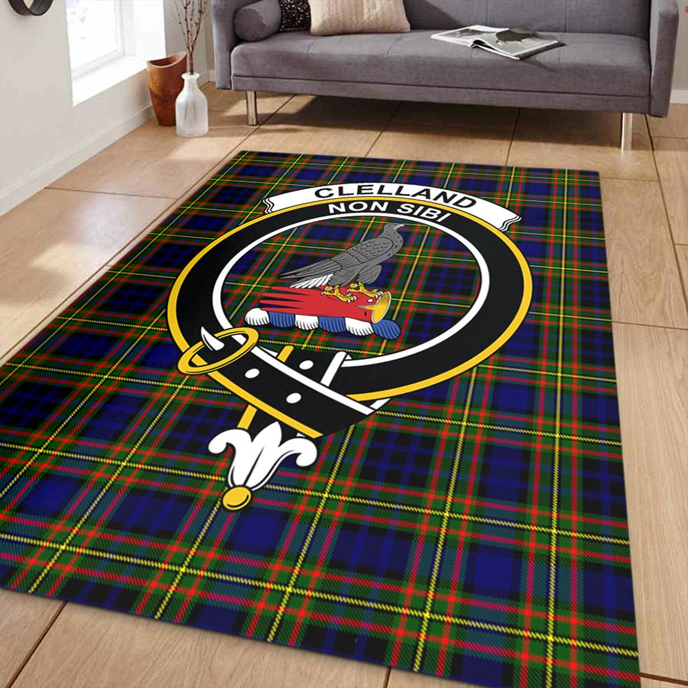 Clelland Modern Tartan Crest Area Rug