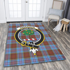 Anderson Modern Tartan Crest Area Rug
