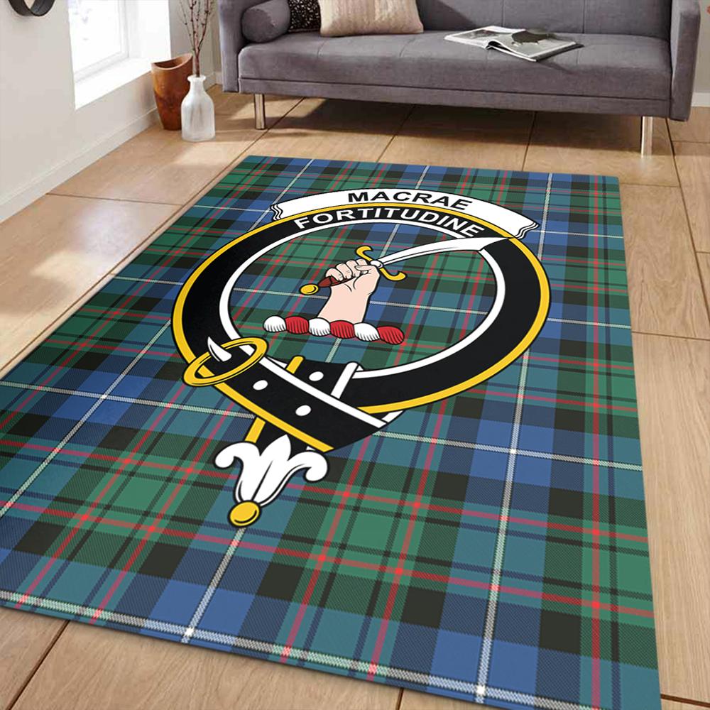 MacRae Hunting Ancient Tartan Crest Area Rug