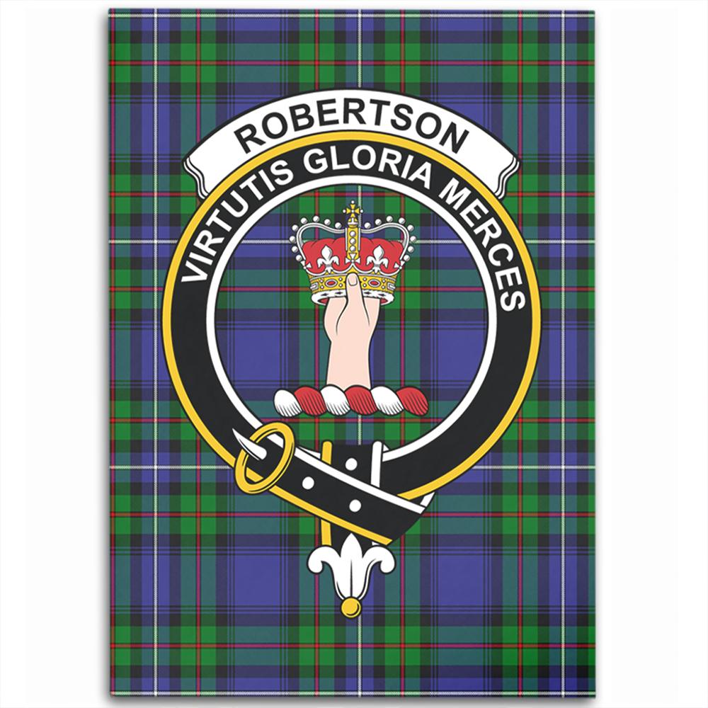 Robertson Hunting Modern Tartan Crest Area Rug