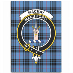 MacKay Blue Tartan Crest Area Rug