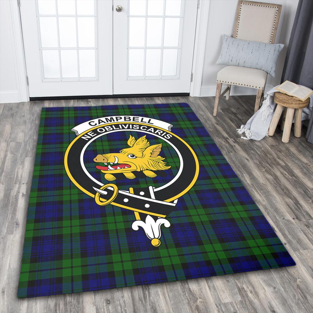 Campbell Modern Tartan Crest Area Rug