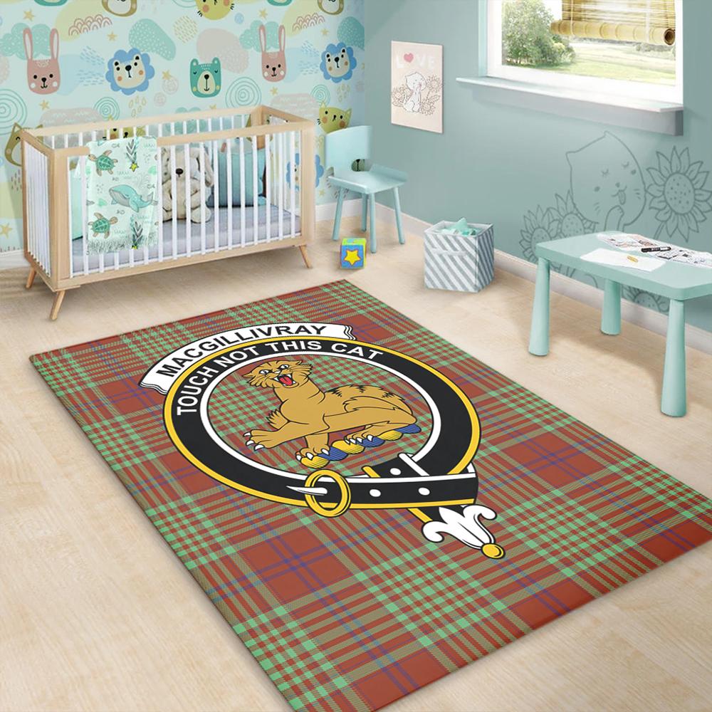 MacGillivray Hunting Ancient Tartan Crest Area Rug