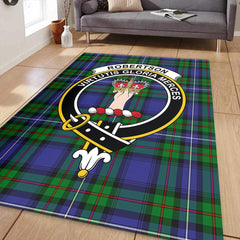Robertson Hunting Modern Tartan Crest Area Rug