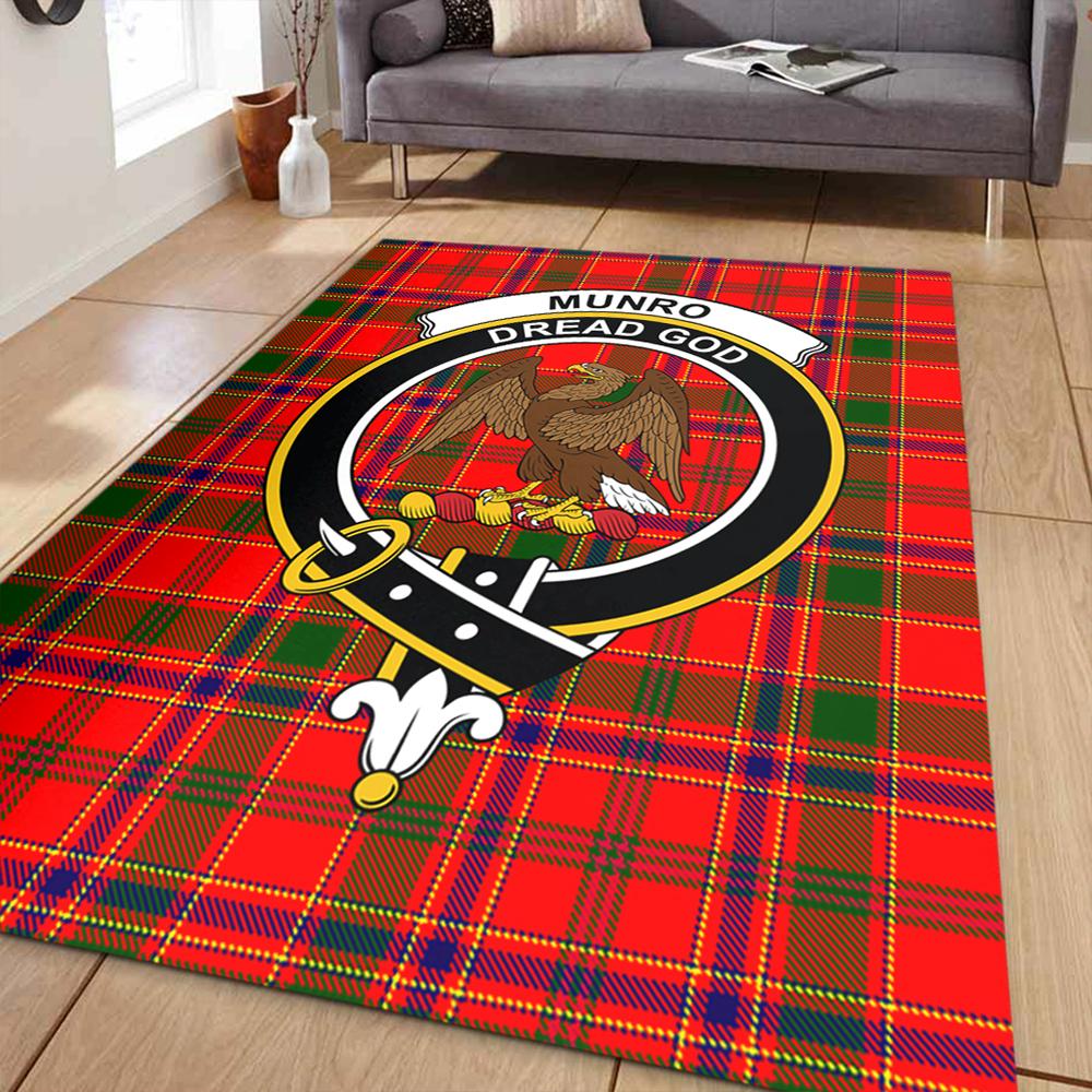 Munro Modern Tartan Crest Area Rug