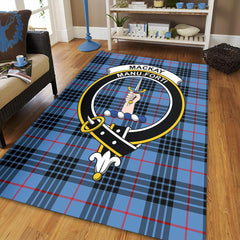 MacKay Blue Tartan Crest Area Rug