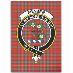 Fraser Weathered Tartan Crest Area Rug