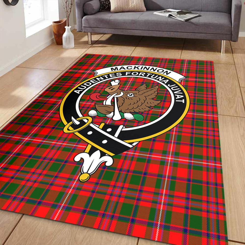 MacKinnon Modern Tartan Crest Area Rug