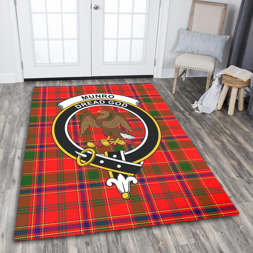 Munro Modern Tartan Crest Area Rug