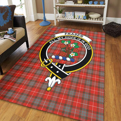 Fraser Weathered Tartan Crest Area Rug