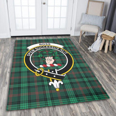 Ross Hunting Modern Tartan Crest Area Rug