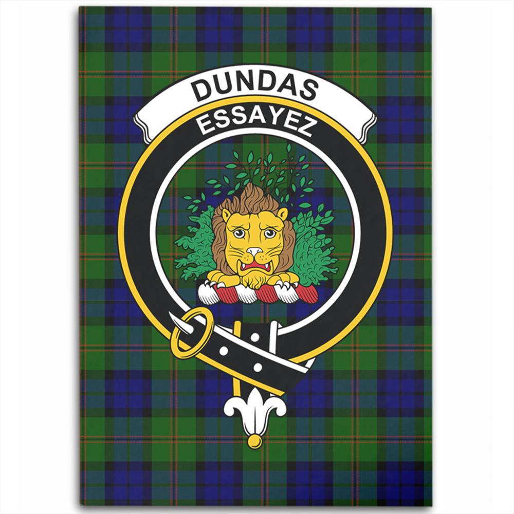Dundas Modern Tartan Crest Area Rug