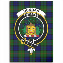 Dundas Modern Tartan Crest Area Rug