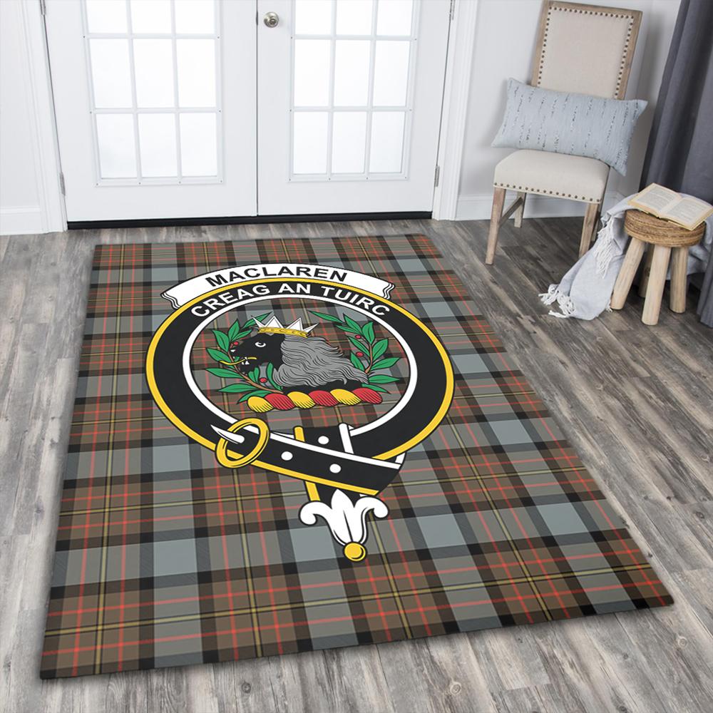 MacLaren Weathered Tartan Crest Area Rug