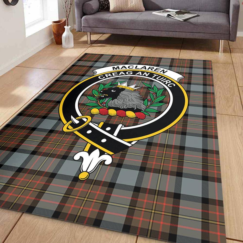 MacLaren Weathered Tartan Crest Area Rug