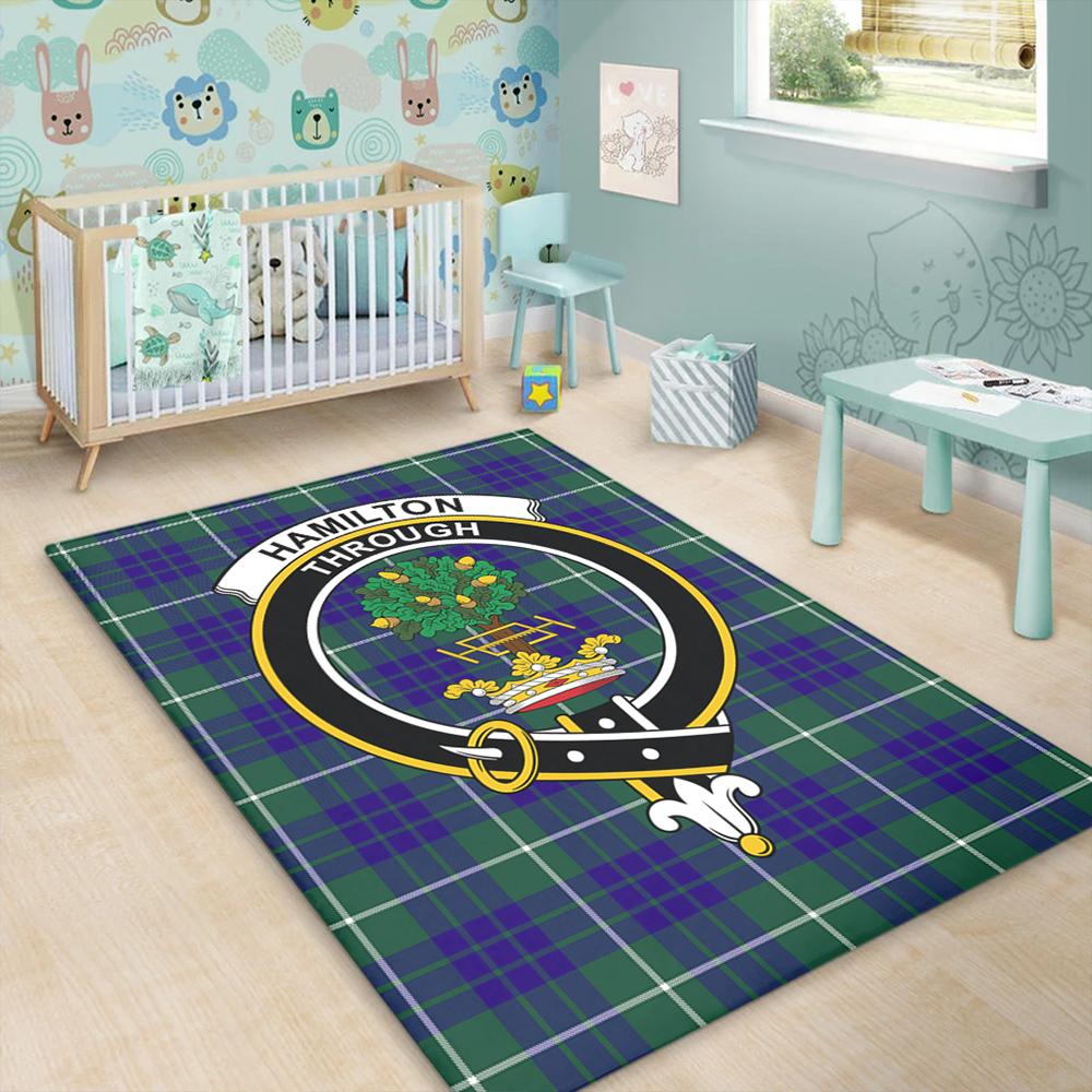 Hamilton Hunting Modern Tartan Crest Area Rug