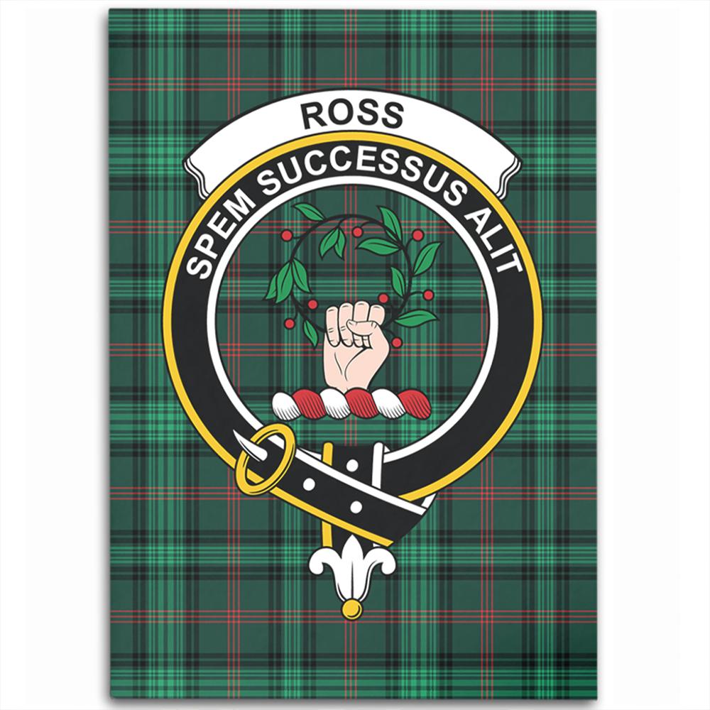 Ross Hunting Modern Tartan Crest Area Rug