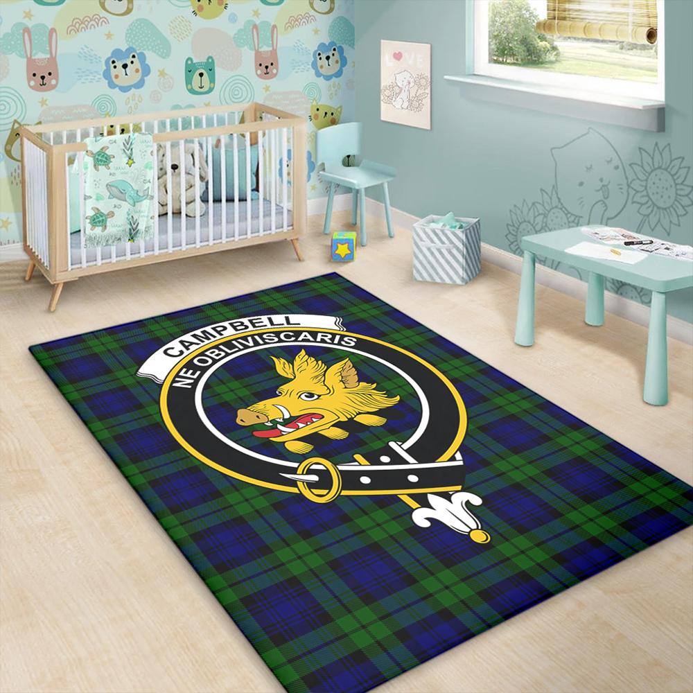 Campbell Modern Tartan Crest Area Rug