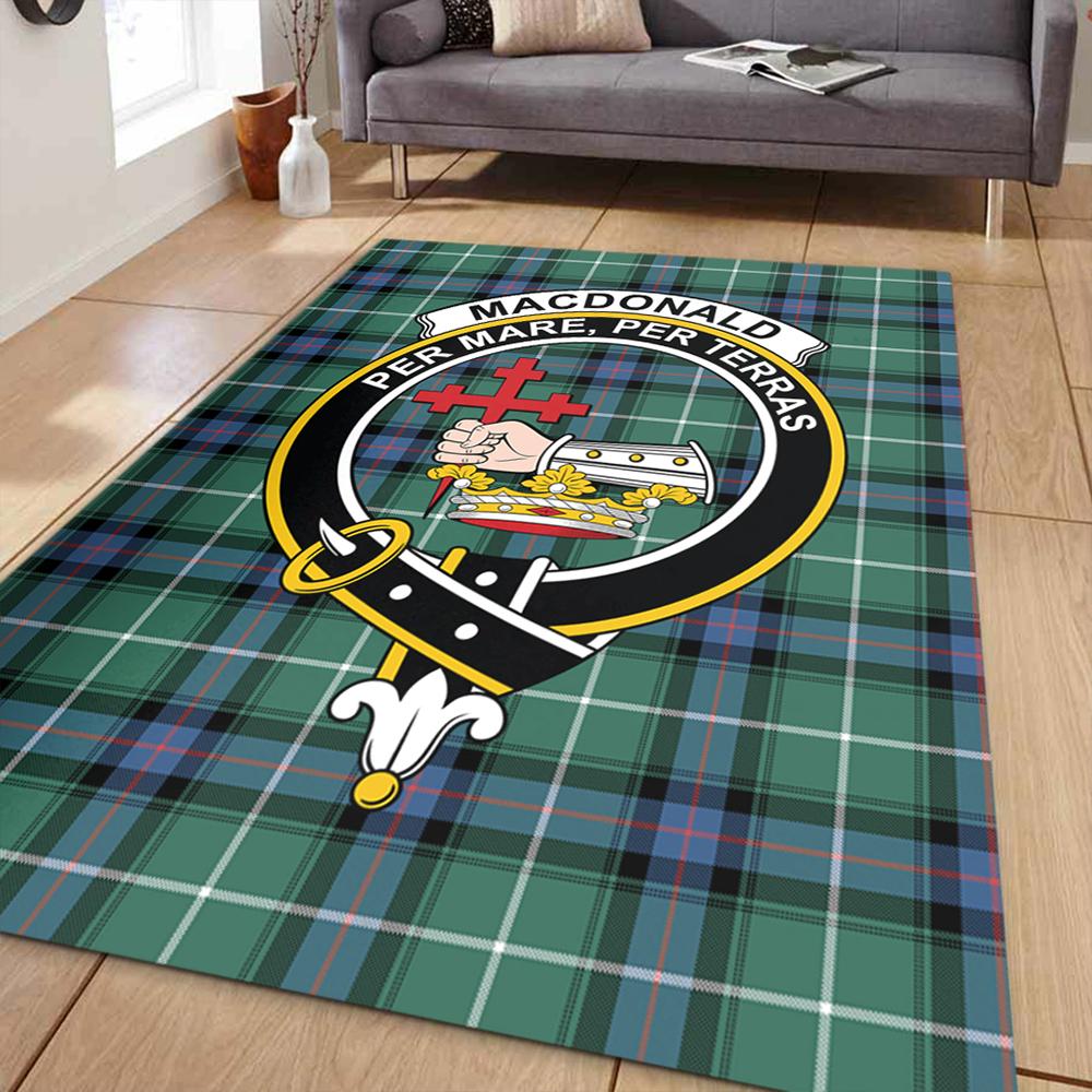 MacDonald of the Isles Hunting Ancient Tartan Crest Area Rug