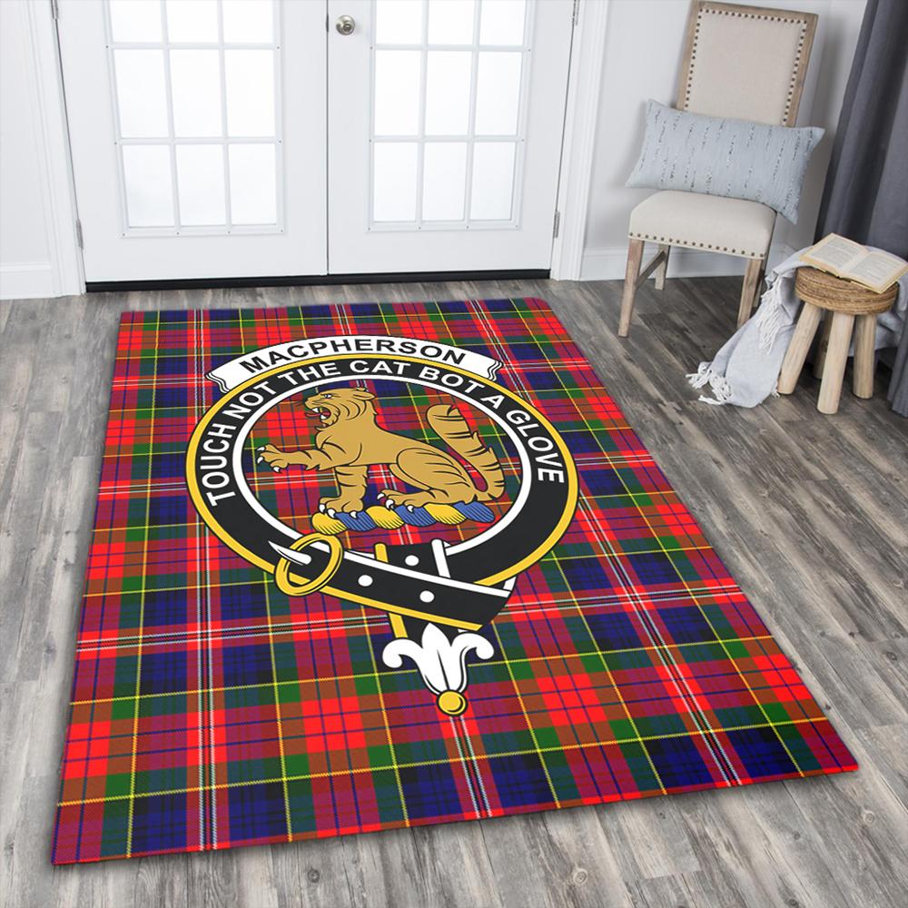 MacPherson Modern Tartan Crest Area Rug