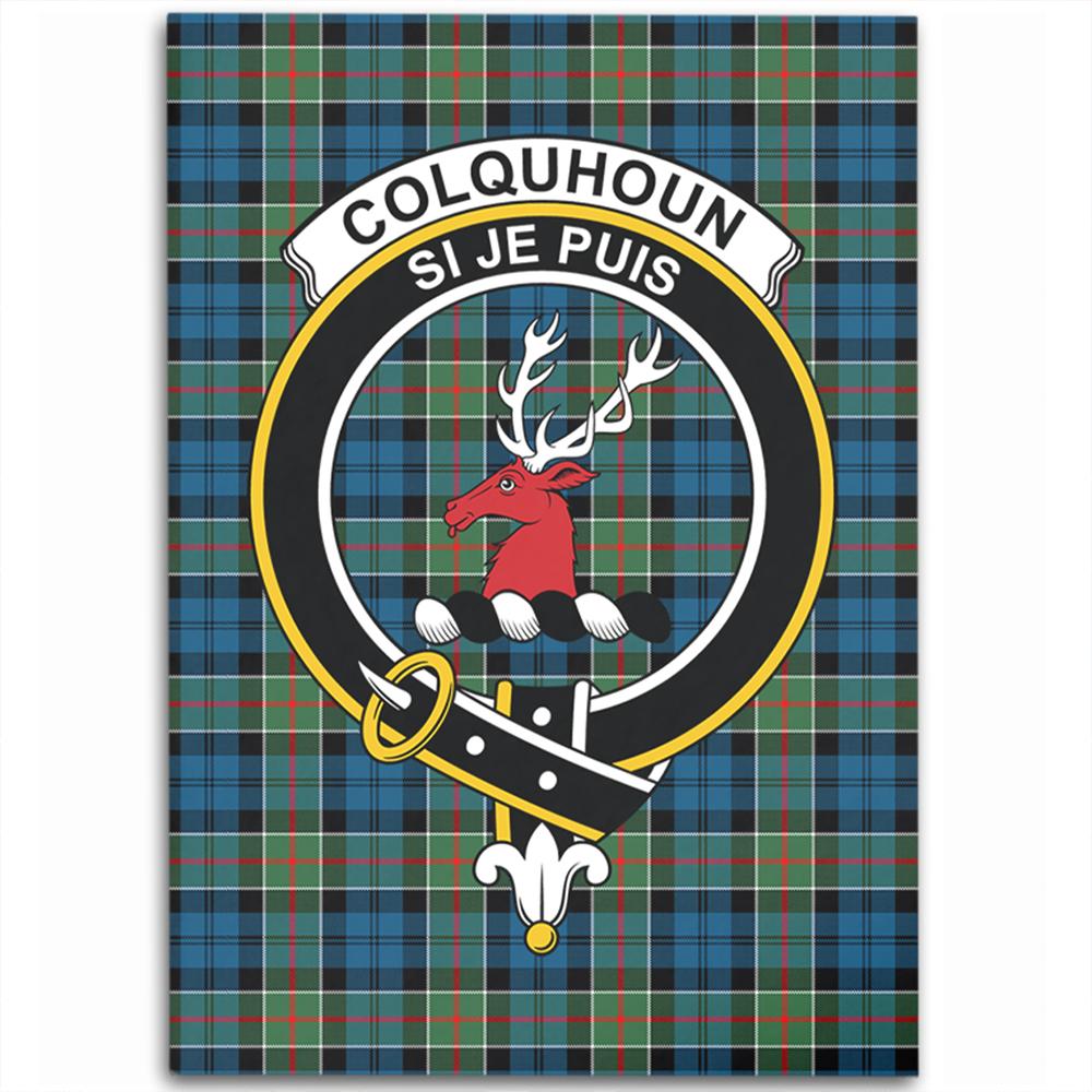 Colquhoun Ancient Tartan Crest Area Rug