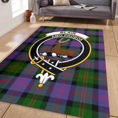 Blair Modern Tartan Crest Area Rug