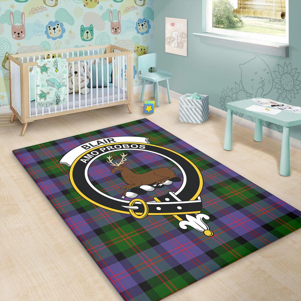 Blair Modern Tartan Crest Area Rug