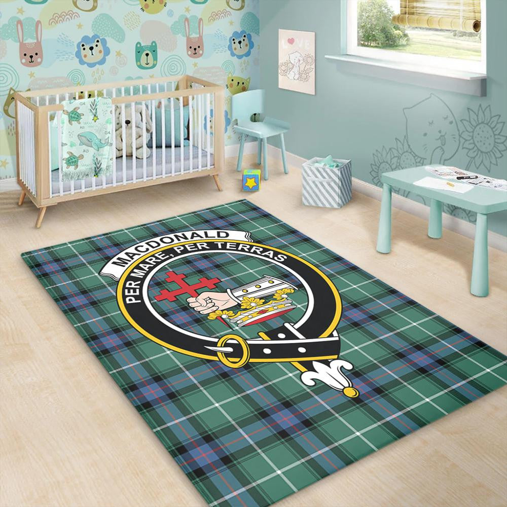 MacDonald of the Isles Hunting Ancient Tartan Crest Area Rug