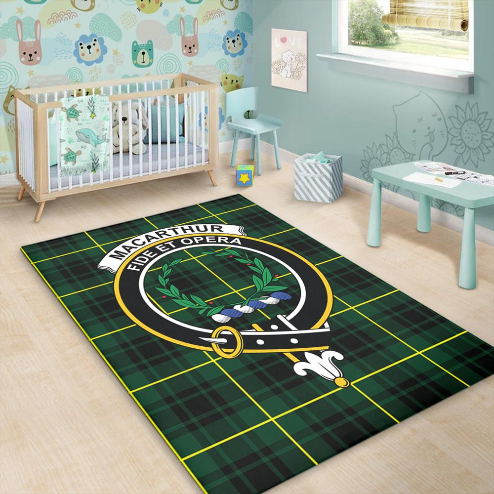 MacArthur Modern Tartan Crest Area Rug