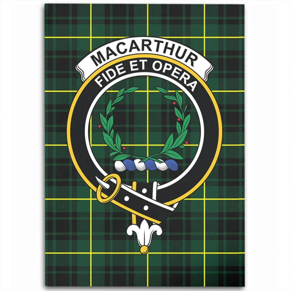 MacArthur Modern Tartan Crest Area Rug