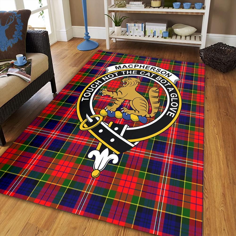 MacPherson Modern Tartan Crest Area Rug
