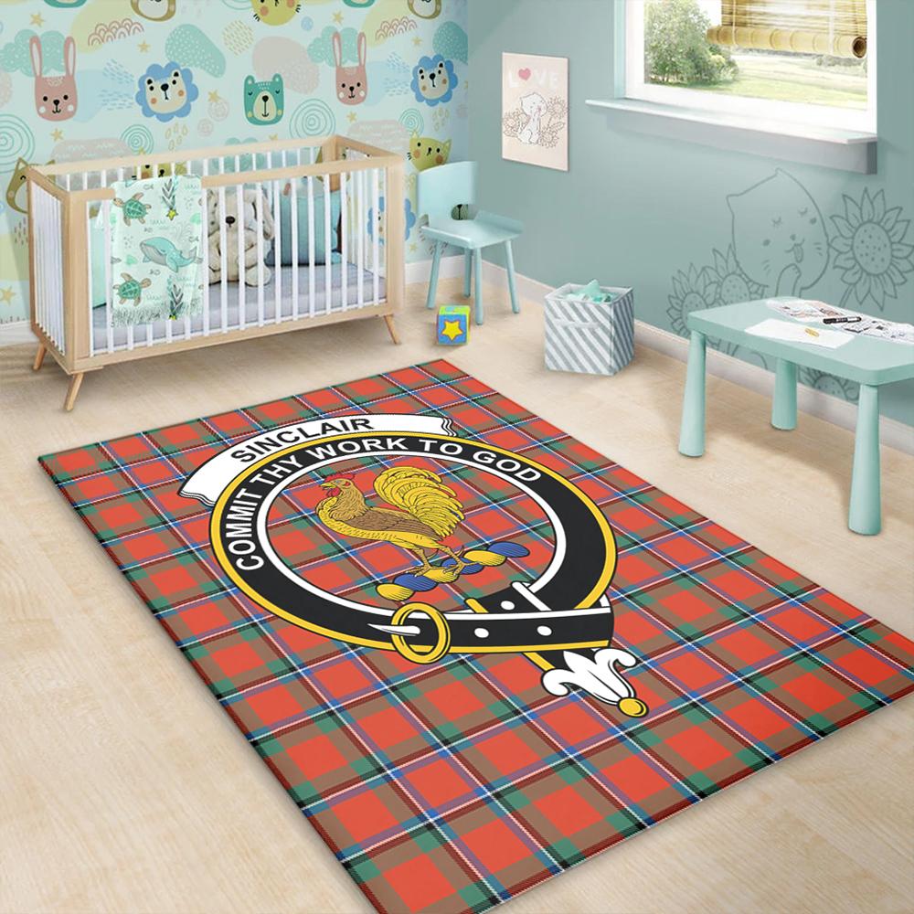 Sinclair Ancient Tartan Crest Area Rug
