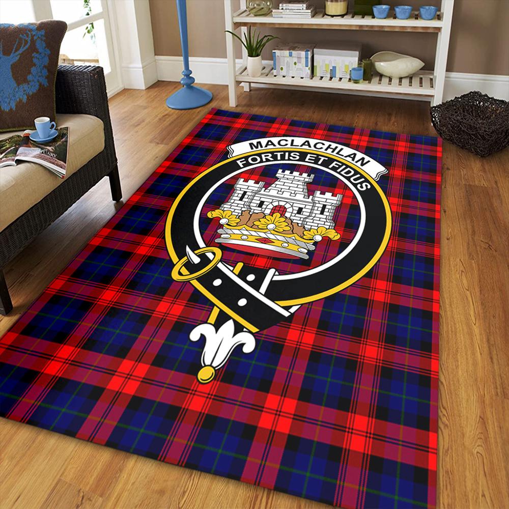 MacLachlan Modern Tartan Crest Area Rug