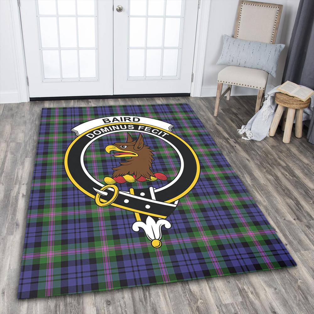 Baird Modern Tartan Crest Area Rug